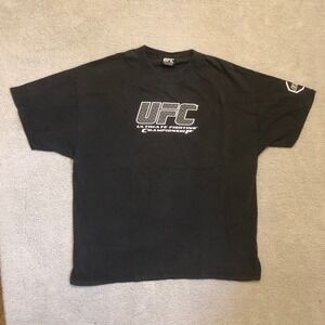 VTG UFC Ultimate Fighting Championship Graphic T-Shirt Mens XL Black MMA Promo